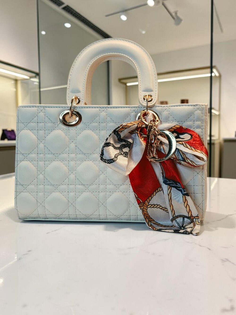 Structured East West Box Style Quilted Handbag  NWOT